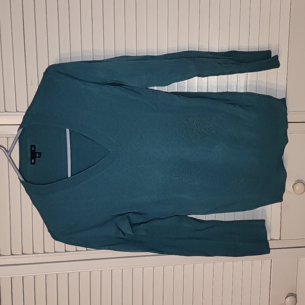 Gap Teal Long Sleeved V-Neck Sweater, Size M